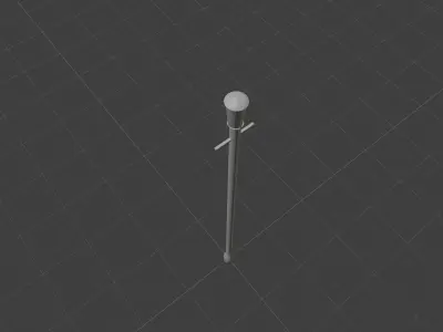 Street light tall Low-poly 3D model