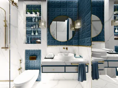  INTERIOR DESIGN OF A BATHROOM 3D model