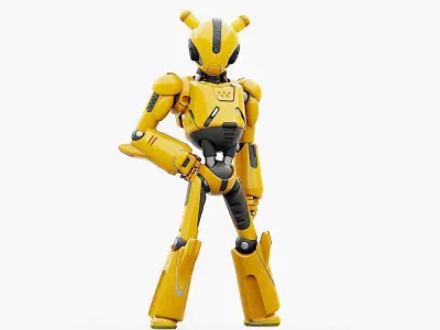 ANDROID XENON-B   RIGGED 3D model