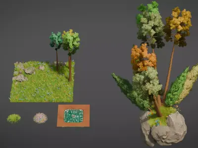 SP Cozy Forest Biome Asset Pack Low-poly 3D model