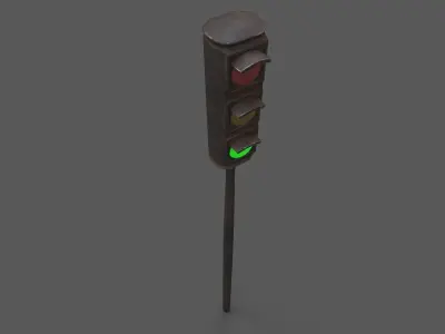 Urban Traffic Light Pack  Low-poly 3D model