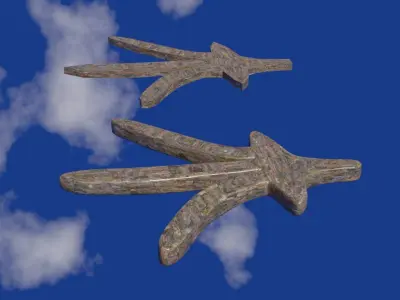 Chinese script for decorative items purpose quad only version Free low-poly 3D model