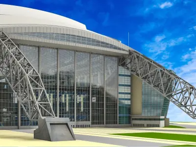 Cowboys Stadium  Texas Low-poly 3D model