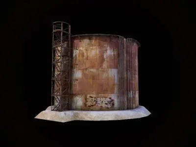 Tank wagon Low-poly 3D model buy