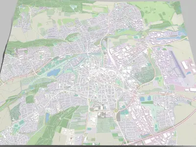 Cityscape Hildesheim Germany 3D model