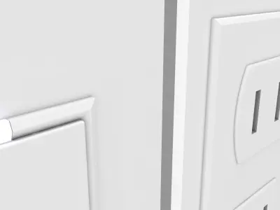 Wall Switch and Plug Socket Low-poly 3D model