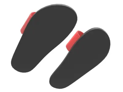 Flip Flops v5 016 Low-poly 3D model