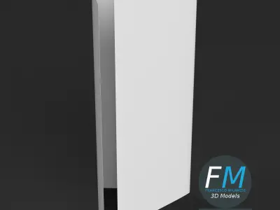 Trifold mockup half open 3D model