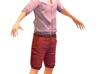 Cartoon High Poly Subdivision Avatar 015 Low-poly 3D model