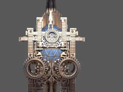 Faberge egg Tower Steampunk  3D model