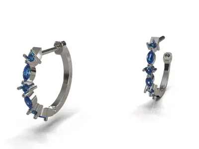 3D File Jewelry Hoop printable Earrings model je0164 3D print model