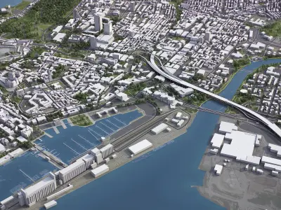 Quebec Low-poly 3D model