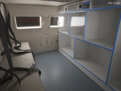  Toyota Land Cruiser 78 Emergency Ambulance White Rigged for Maya 