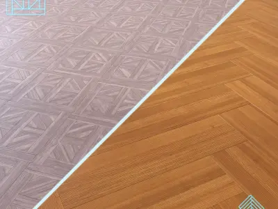 Parquet - Laminate - Wooden floor 2 in 1 Low-poly 3D model 56