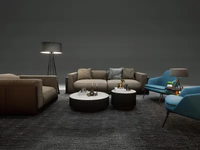 DH STUDIO Furniture Collection 12 Low-poly 3D model