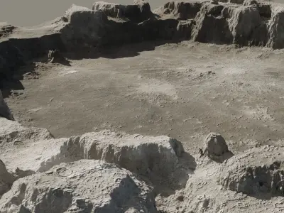 Crater 3D model 8K 3D model