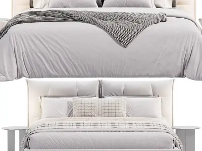 Eva Due Double Bed by Cierre 3D model