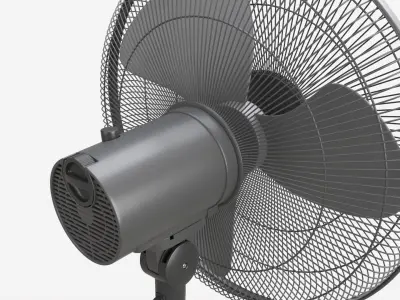 Floor Fan Gray 3D model