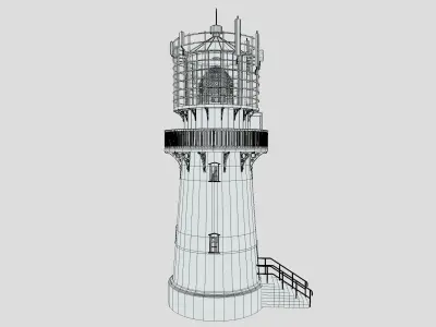 LightHouse Low-poly 3D model 3