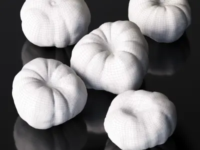 Pumpkin - 5 Models Low-poly 3D model