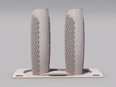 Al Bahar Towers ABU DHABI  3D print model