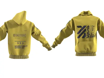 Cyberpunk Scifi futuristic hoodie clothes 3D model