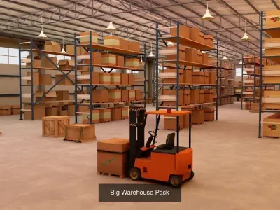 Big Warehouse Pack and Industrial Props Collection