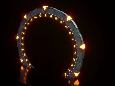 Stargate sci-fi ring of light 3D model