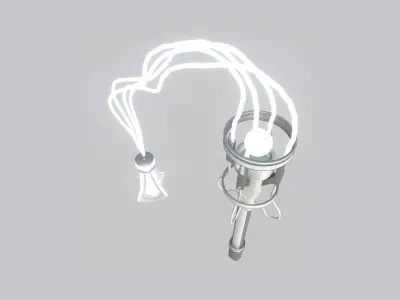 SciFi Flail A06 Full White - Sci Fi Weapon Design Low-poly 3D model