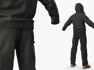  Winter Construction Workwear Set Black 