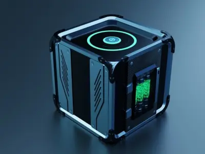 Game ready sci-fi crate Low-poly 3D model