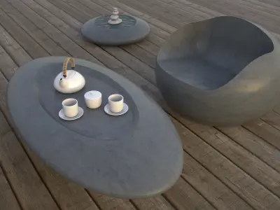  YOGA SPECIAL STONE SEATING  3d model 3D model