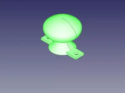 3d printable door knob with holes for bolts 3D print model