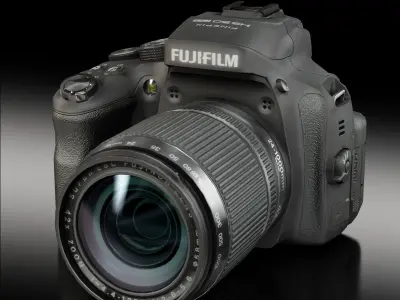 Fujifilm FinePix HS50EXR bridge digital camera Low-poly 3D model