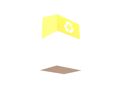 Modern Trash Can v2 001 Low-poly 3D model