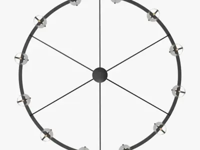 Pauillac Round Chandelier 60 in 3D model