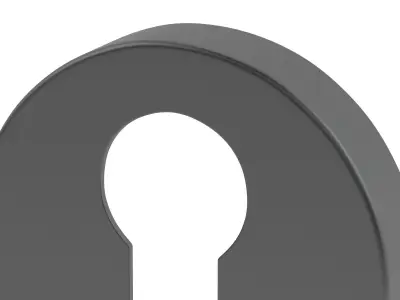 Circle Matt Black Hole Cover 3D model