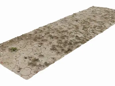 Soil Ground Low-poly 3D model