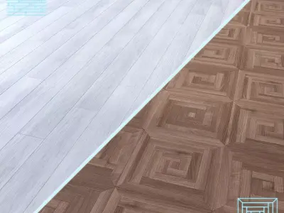 Parquet - Laminate - Wooden floor 2 in 1 Low-poly 3D model 81