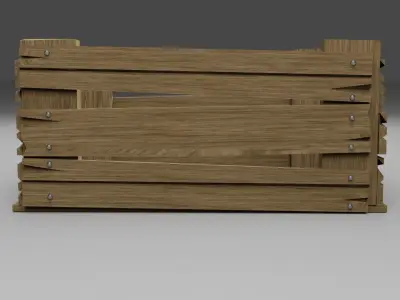 Wooden Box Free low-poly 3D model