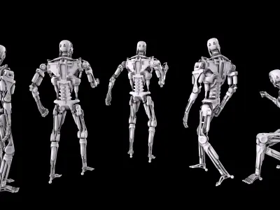 Terminator T-800 Endoskeleton Bundle 3D print model