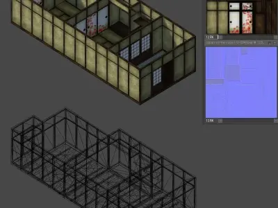 Japan of the room Low-poly 3D model