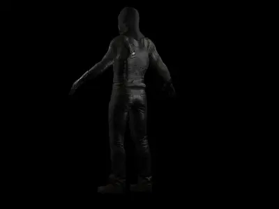 Cyberpunk Soldier Low-poly 3D model