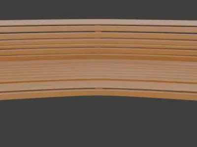 Wooden Park Bench 3D Model 3D model