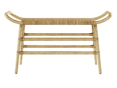 Rattan ottoman MD46  3D model