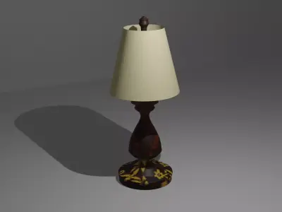 Floorlamp 3d model low poly  Low-poly 3D model