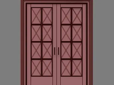 Classic sliding door 3D model
