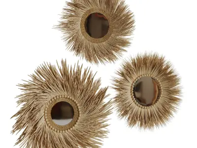 Straw Mirrors 2 3D model