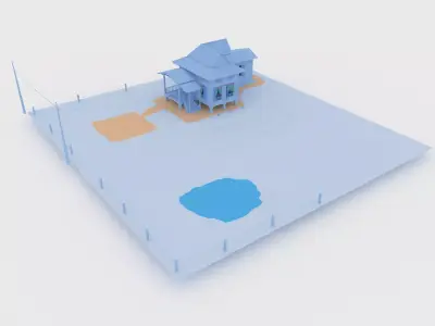 Rumah Kampong 3d TYPE 2 3D model