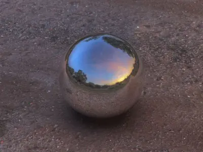 HDR DIRT ROAD SUNSET Low-poly 3D model